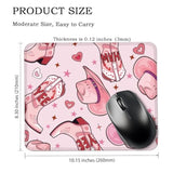 Yee Haw Pink Rectangular Mouse Mat, Funny Cowboy Hat Boot Mouse Pads For Desk, Western Cowgirl Disco Mouse Pad, Cowgirl Gifts For Friends, Western Office Gifts For Women Coworker