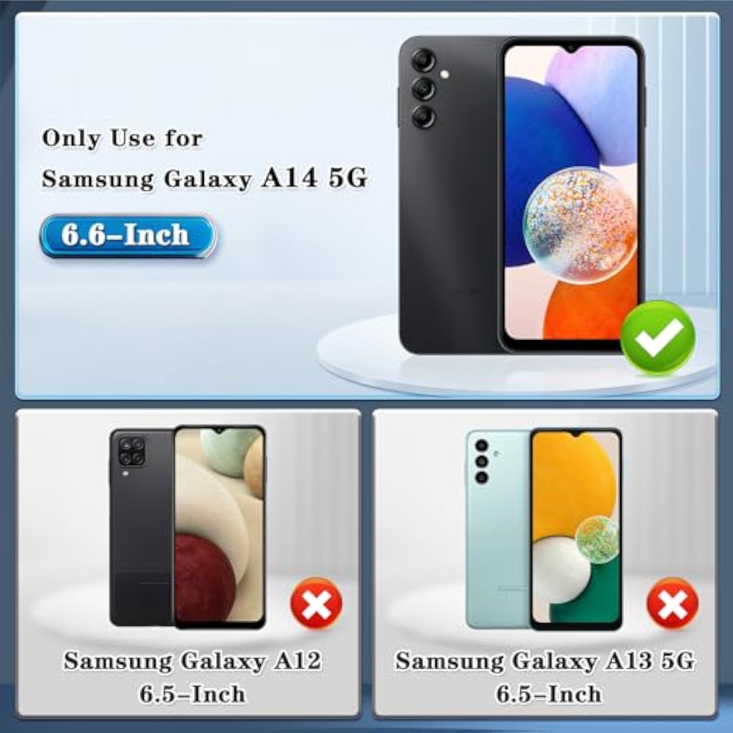Samsung Galaxy A14 5G Screen Protector 3-Pack Tempered Glass 9H