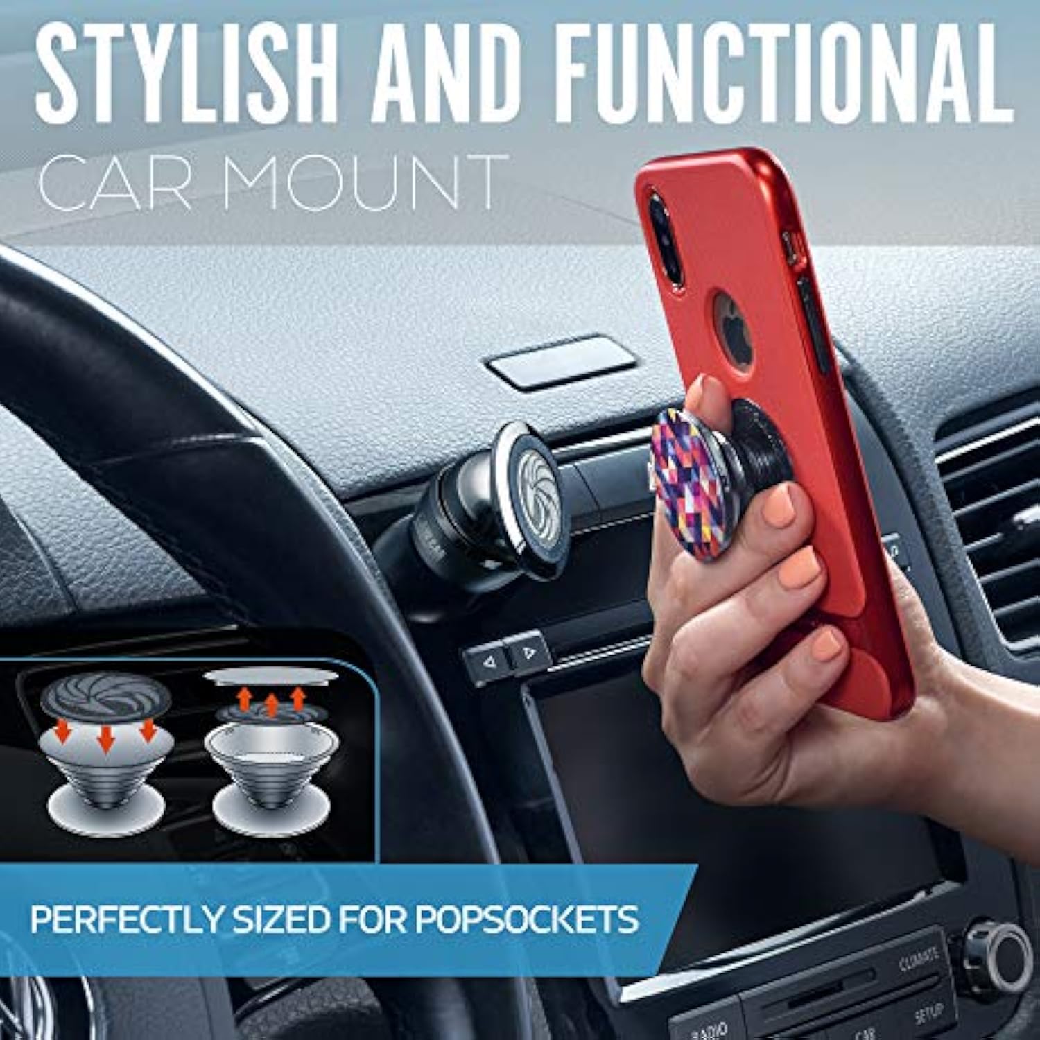 Smartphone & GPS Cell Phone Holder for Car Dashboard