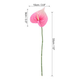 13" Artificial Anthurium Lily Flowers, 10 Pack Permanent Flower Floral Arrangements Bouquet For Home Decor Bridal Wedding Festival Party, Light Pink