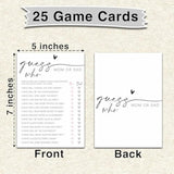 Hilarious Baby Shower Games, Guess Who Mom Or Dad Game, Minimalism Baby Shower Decorations Favors Ideas, Gender Neutral Party Supplies-25 Pcs, 5X7 In -C05