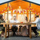 3 Set 6.9 Ft Flame Banner Flags Party Accessory Flame Bunting Flags String Hanging Party Banner Decorations With Rope For Party Events Celebration