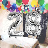 40Inch Silver Foil Number 18 Balloon Crown 18th Birthday Party Decor