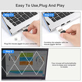 Mouse Jiggler,Undetectable Mouse Mover Device Usb Port With Type-C Adapter,Simulate Movement,Driver-Free,Plug&Play