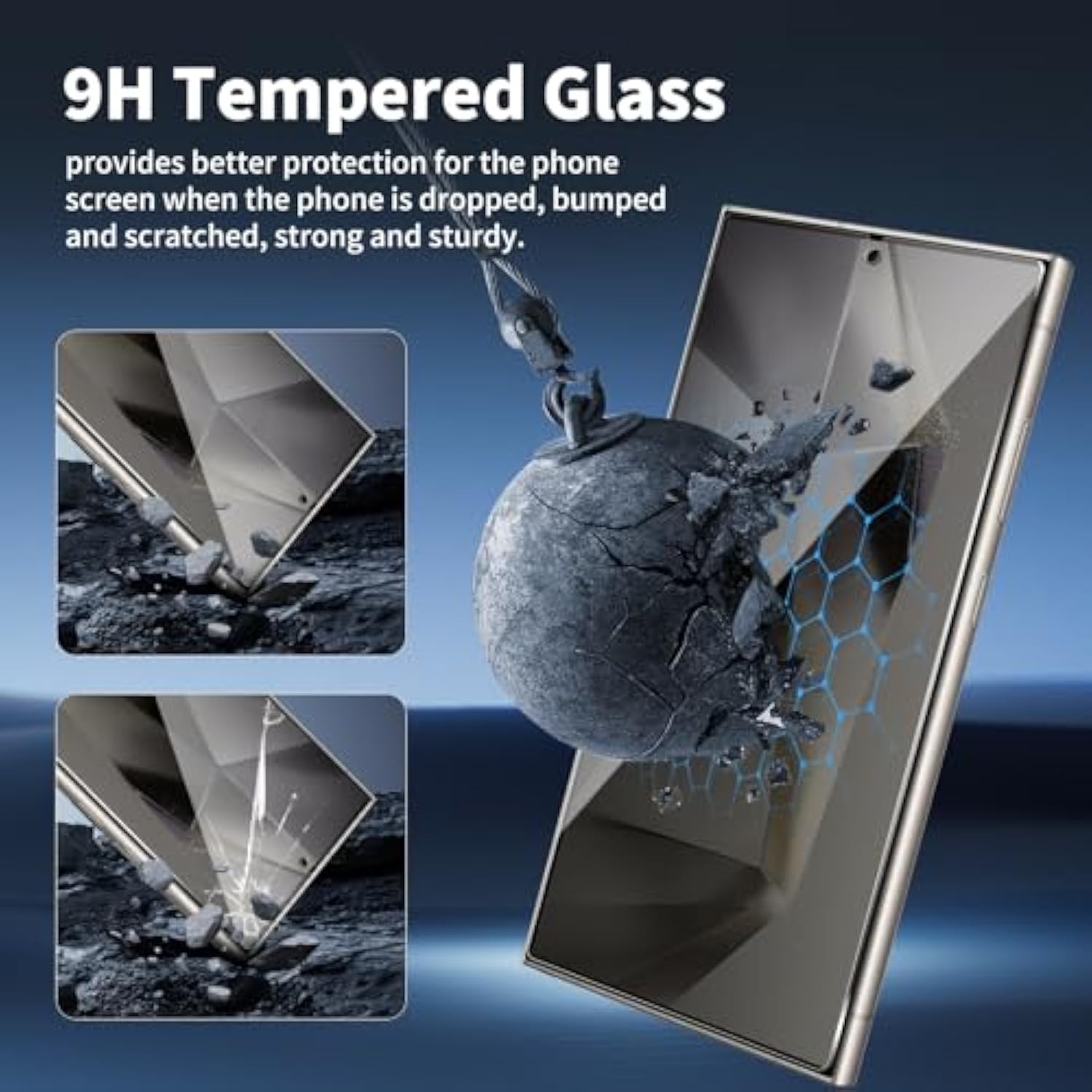 3 Pack For Samsung Galaxy S24 Ultra Privacy Screen Protector, 9H Hardness Anti-Spy Tempered Glass, Scratch-Resistant ?Anti-Fingerprint?Bubble Free, Easy Install