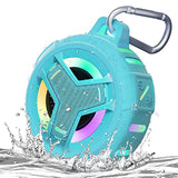 Waterproof Bluetooth Shower Speaker, Ipx7 Floating Portable Wireless Small Speakers, 24H Playtime With Rgb Light For Kayak, Beach, Pool Accessories, Gifts For Unisex -Sky Blue