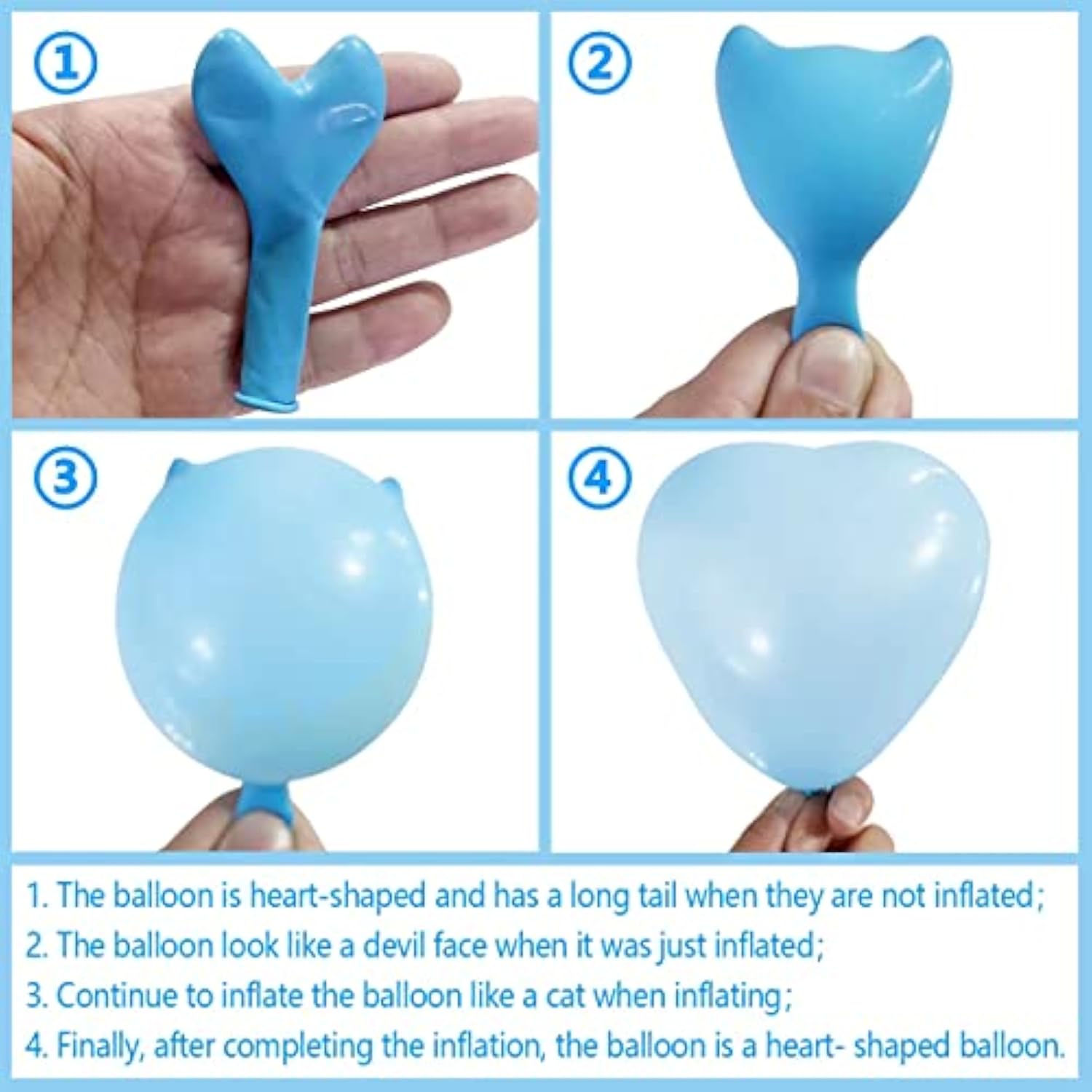 50Pcs 10-Inch Heart Shaped Balloons 3 Kinds Of Color Latex Balloons For Valentines Day,Propose Marriage,Wedding Party.(Red, Pink, White)