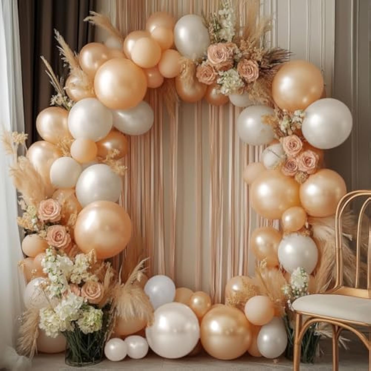 Nude Balloons Different Sizes Double Stuffed Apricot Balloon Garland P