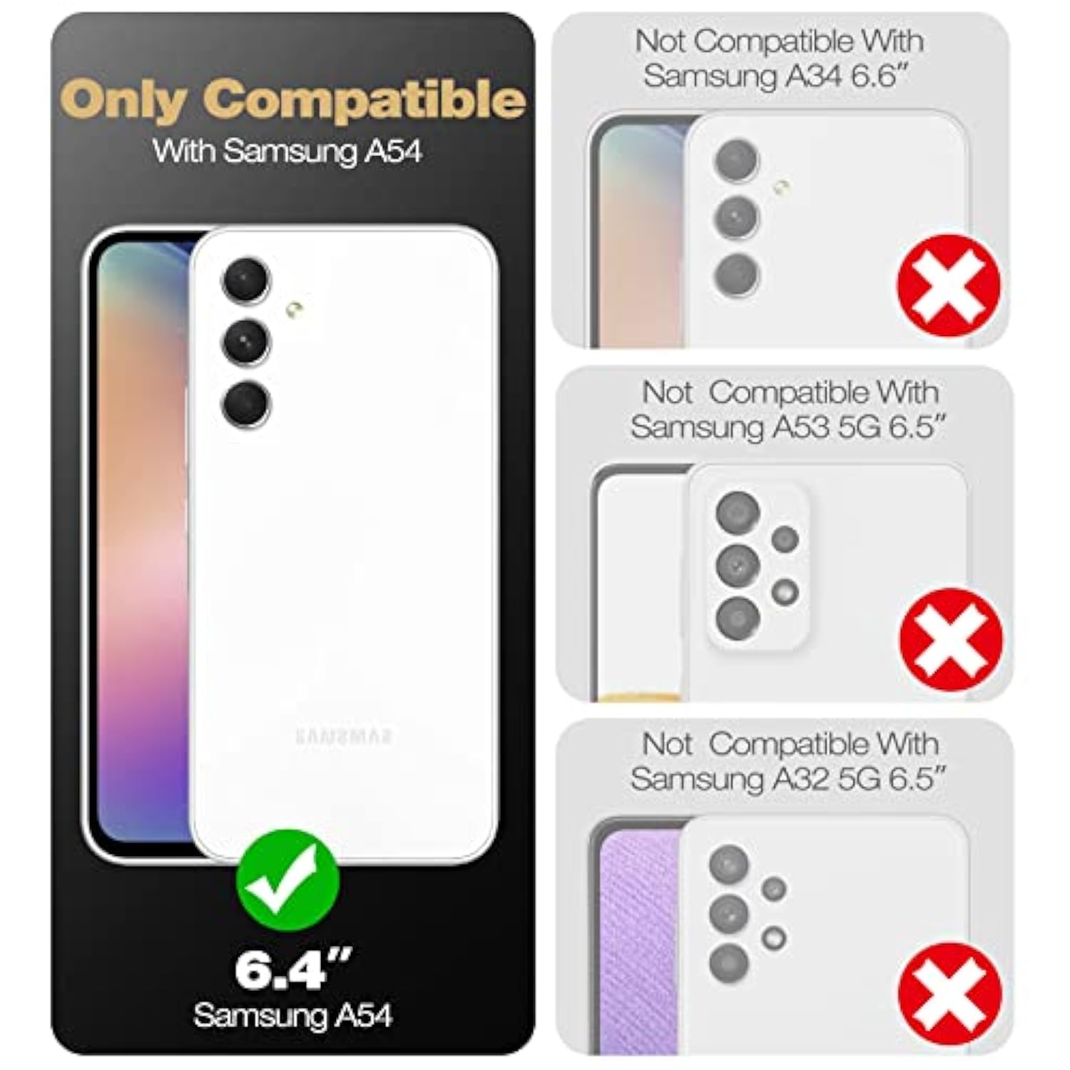 For Samsung Galaxy A54 5G Phone Case, [Extra Front Frame] [Built-In Screen Protector & Kickstand] Heavy Duty Military Grade Protection Shockproof Case For Samsung A54 5G, Phantom Purple