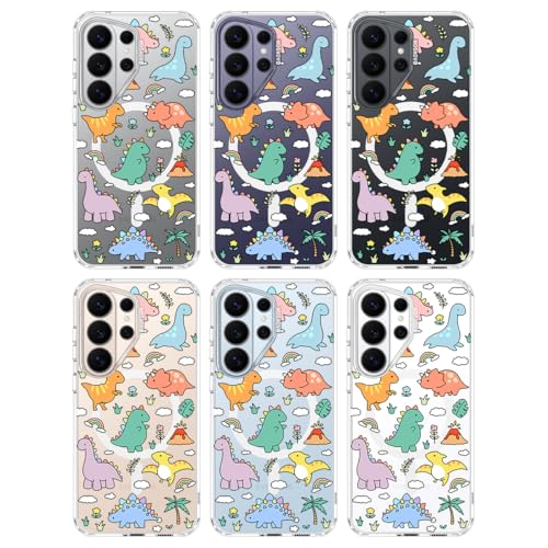 for  Galaxy S26 Ultra Clear Case, Fit for MagSafe, 6.6ft Military-Grade Shockproof Magnetic Protective Phone Cover,Dinosaur Land