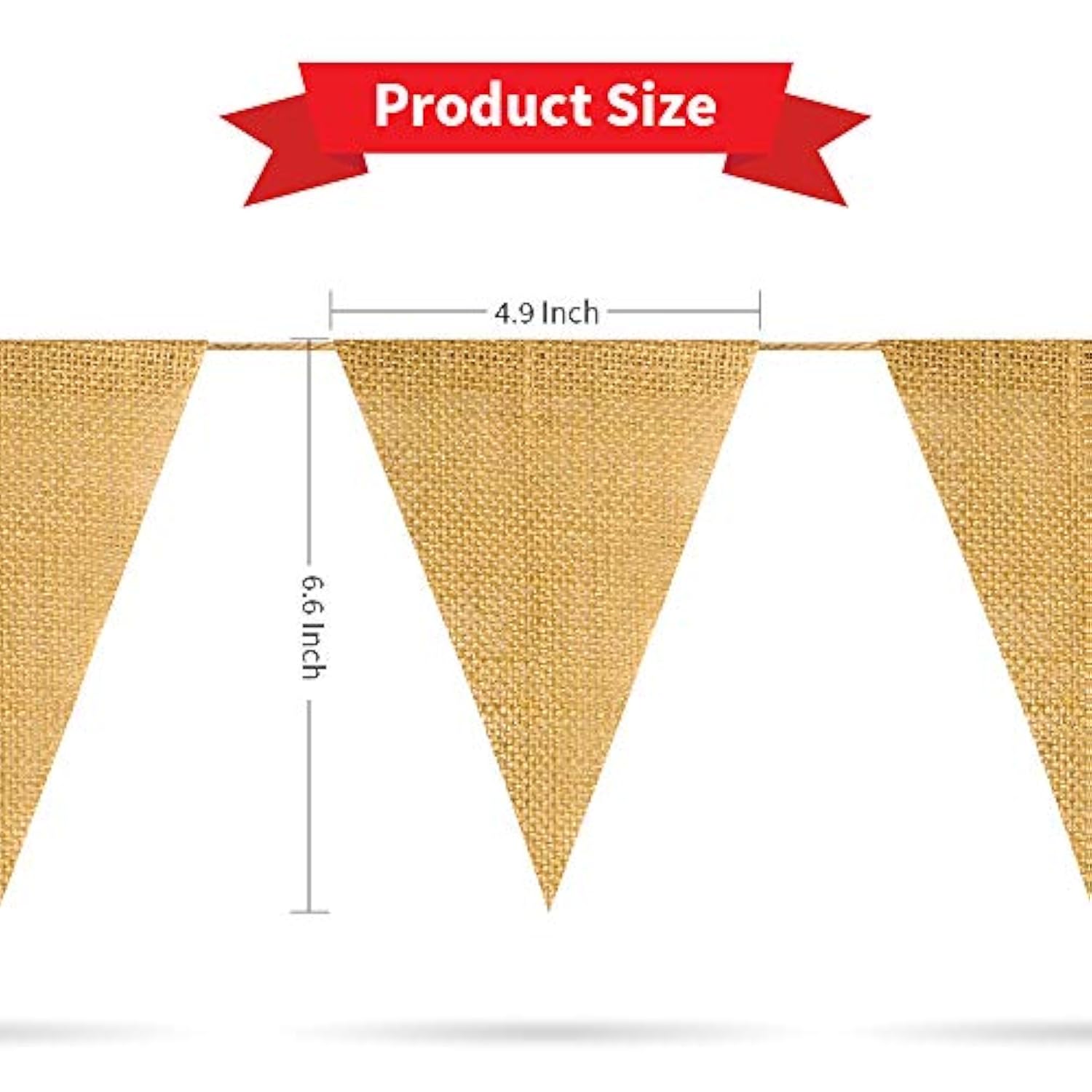 48 Pcs Burlap Banner, 36Ft Triangle Flag, Diy Decoration For Holidays, Wedding, Camping, Party, New Year Decorations, Merry Christmas Banner, Indoor Christmas Decoration