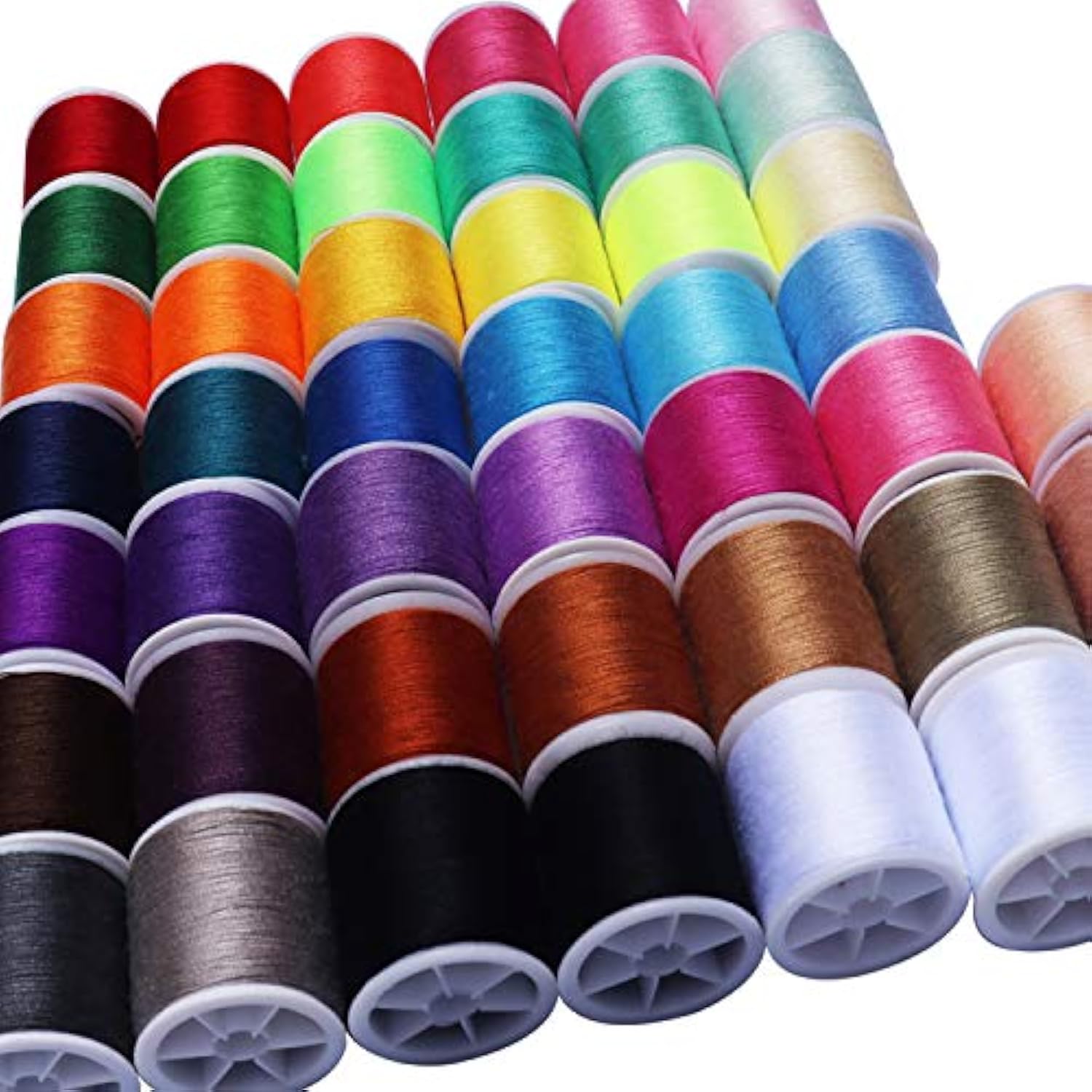 45 Spools Polyester Sewing Thread Kit for Hand & Machine Sewing, 4500 Yards