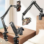 Phone Holder For Bed Desk [3Rd Upgrade] Cell Phone Stand For Desk,Recording Iphone Mount For Gooseneck Iphone Holder For Filming Camera Laying Down,Bed Accessories Flexible Arm Clamp Clip Stand