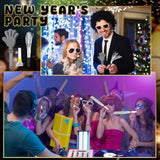 60 Pcs Silver New Year Party Noisemakers Kit 2026