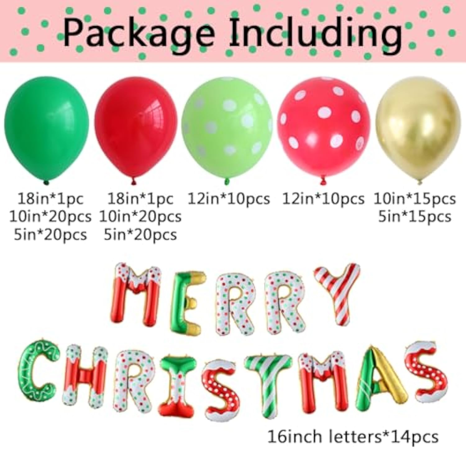 Christmas Balloon Garland Arch Kit, 157Pcs Red Green Gold Latex Balloons With Candy Cane Merry Christmas Foil Balloon For Xmas Holiday New Year Lollipop Party Decorations (Red Green)