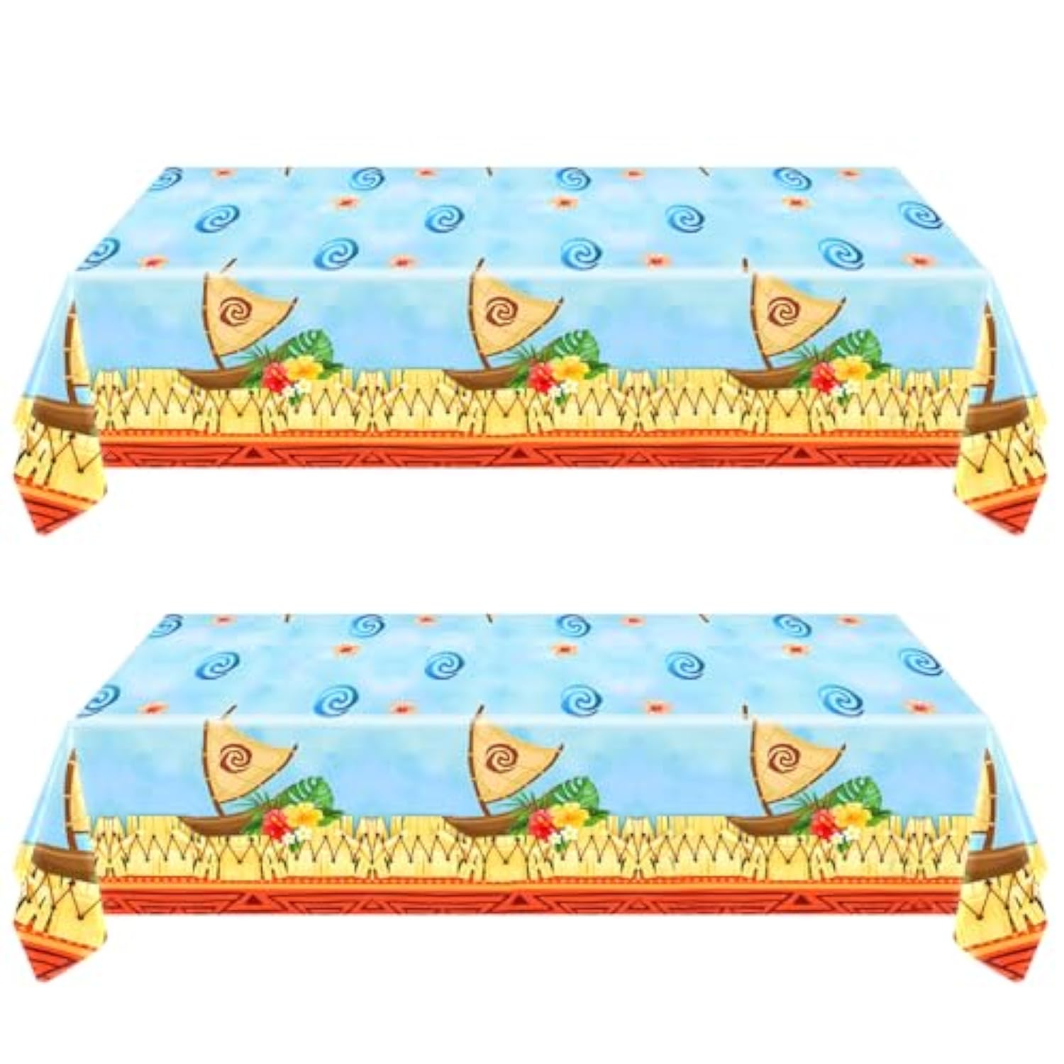 2Pcs Summer Ocean Party Tablecloths,42 * 71Inch,Summer Beach Surfing Birthday Decoration Supplies