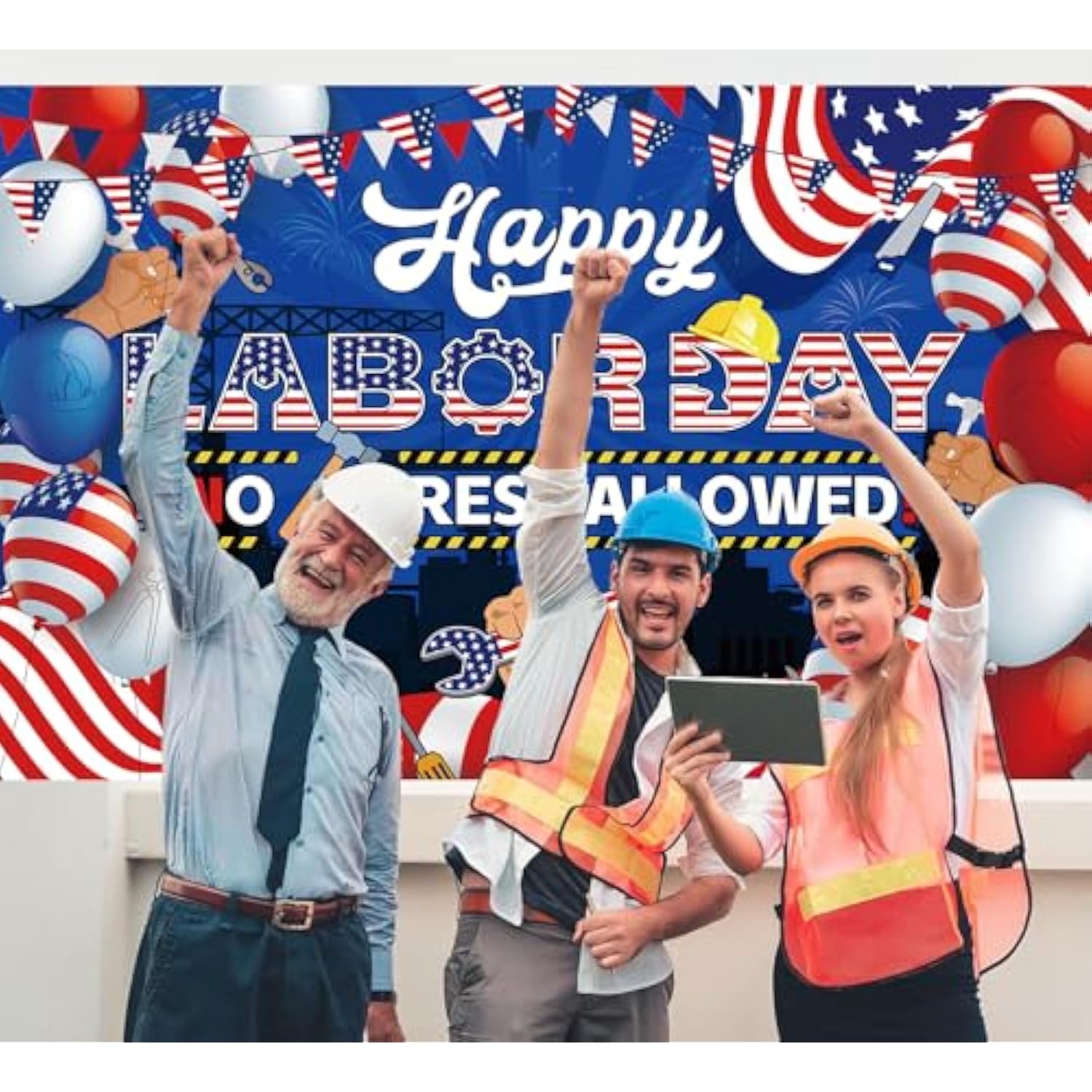 Labor Day Decorations Banner Remember And Honor Laborer Banner Stars And Stripes Style Celebration Party Decorations Happy Labor Day Party Photo Background