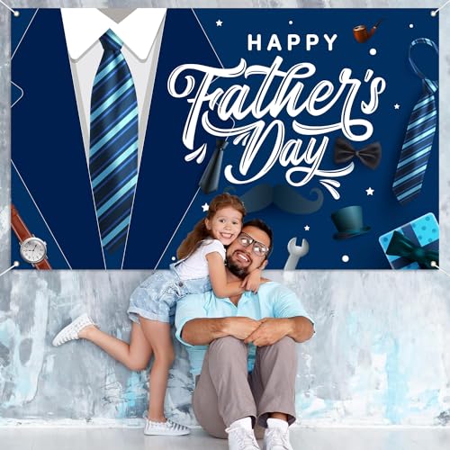Fathers Day Banner Backdrop Fathers Day Decorations Fathers Day Backdrop for Photography Happy Fathers Day Banner Backdrop Fathers Day lndoor Outdoor Party Wall Background