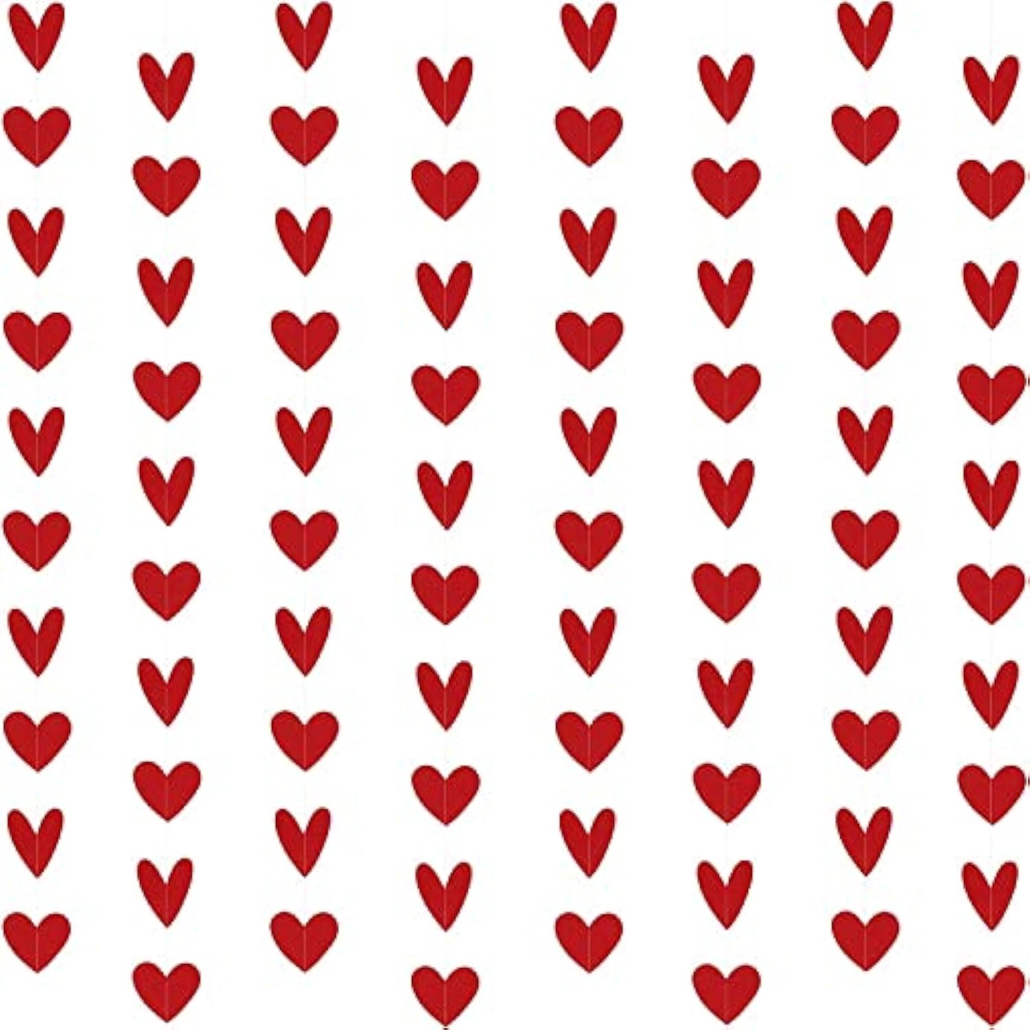 Red Valentines Heart Banner Valentines Day Hanging Garland Banner For