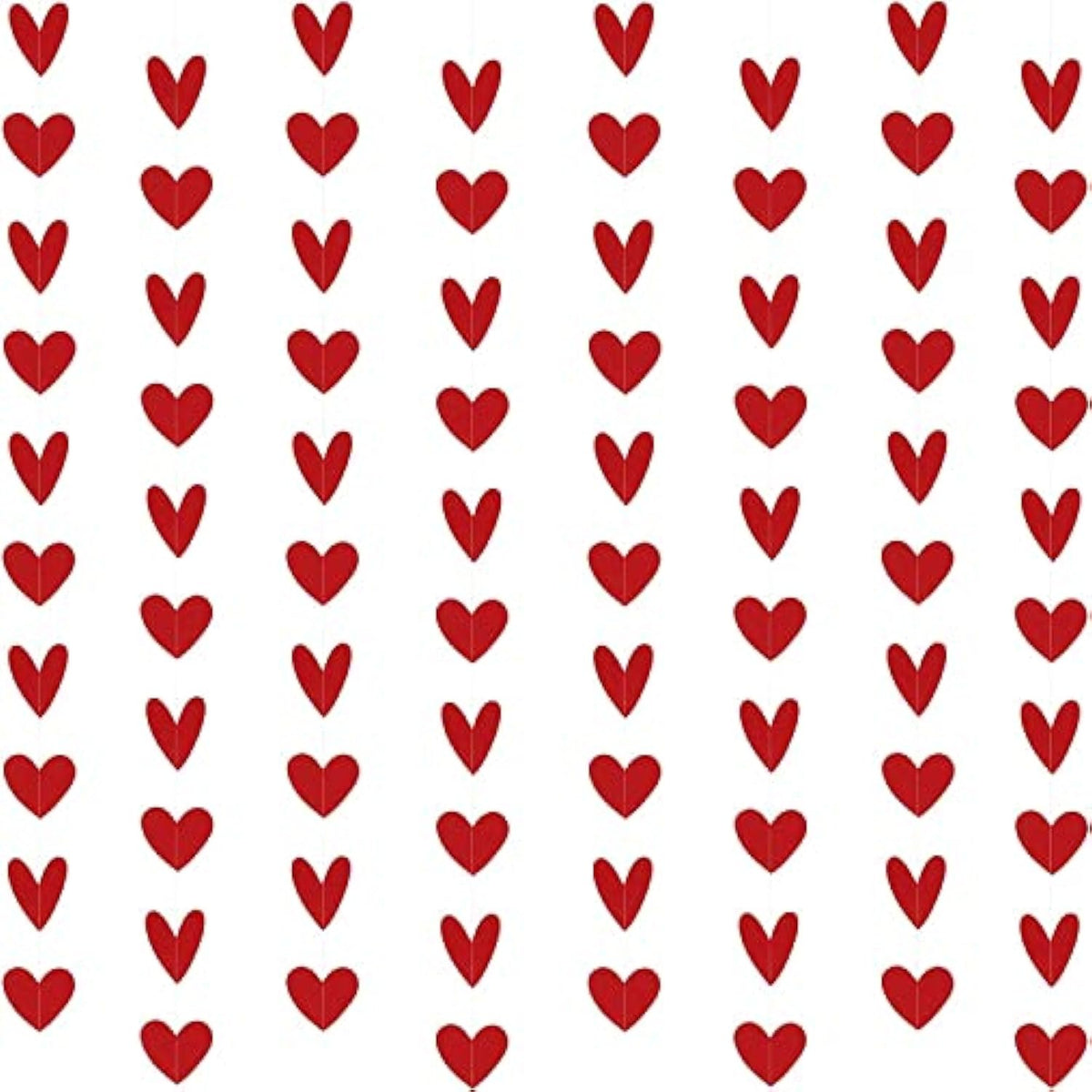 Red Valentines Heart Banner Valentines Day Hanging Garland Banner For