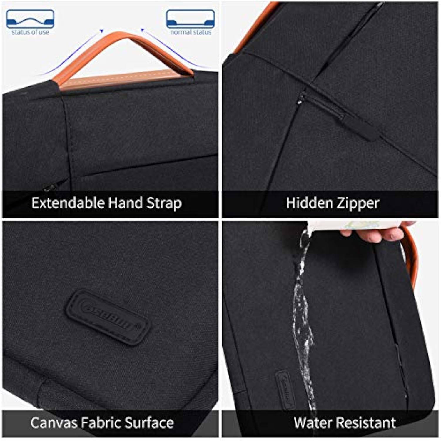 17.3 Inch Laptop Case Briefcase Bag For Hp 17 17.3 Laptop, Hp Pavilion 17/ Envy 17T/ Probook 17, Dell Inspiron 17, Lenovo Ideapad L340 17.3, Acer Aspire 17, Asus Vivobook 17 Laptop Sleeve,Black