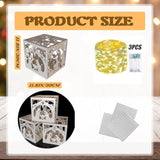 3 Pcs Christmas Jesus Balloon Boxes Christmas Jesus Balloon Box With Led Lights Transparent Hollow Christmas Balloon Boxes Decoration For Winter Holiday Party Supplies