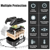 4Pack 6.0Ah 18V Replacement For 18V Battery Lithium Compatible With 18 Volt Battery Bl1860B Bl1860 Bl1850B Bl1850 Bl1840 Bl1830B Bl1830 Bl1815 Compatible With Battery 18V Cordless Power Tools (White)