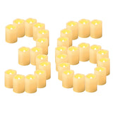 Flameless Led Votive Candles 36 Pack, 1.5" X 2", Battery Operated Flickering Electric Outdoor Flameless Tea Lights, Fake Tealight Candle Bulk For Wedding, Christmas, Halloween Decorations