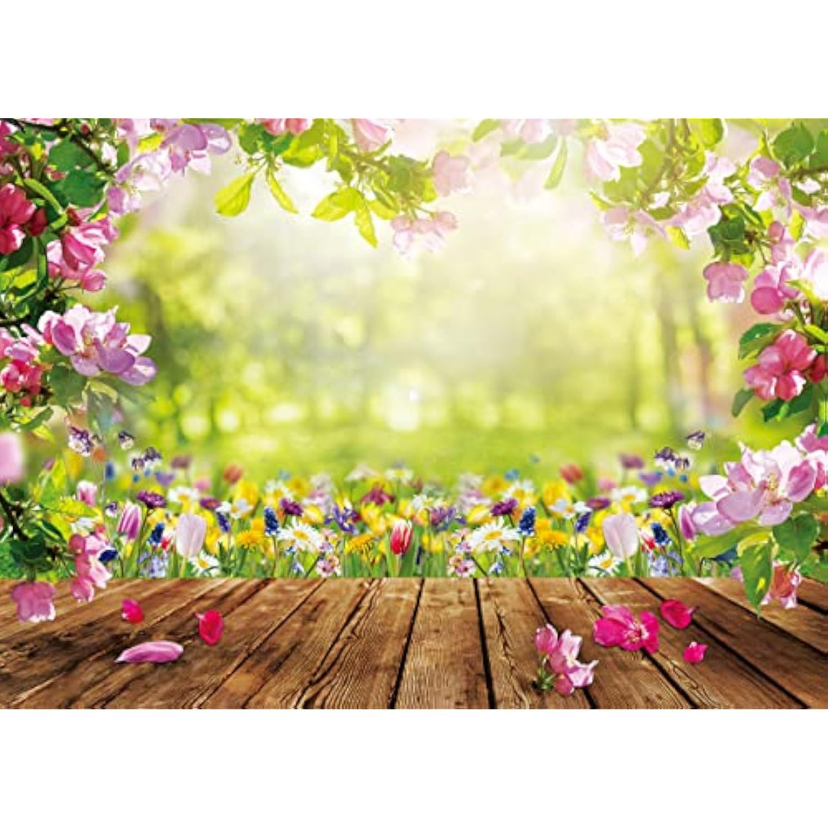 7X5Ft Spring Backdrop Spring Backdrops For Photography Floral Backdrop Wall Nature Scenery Banner F43