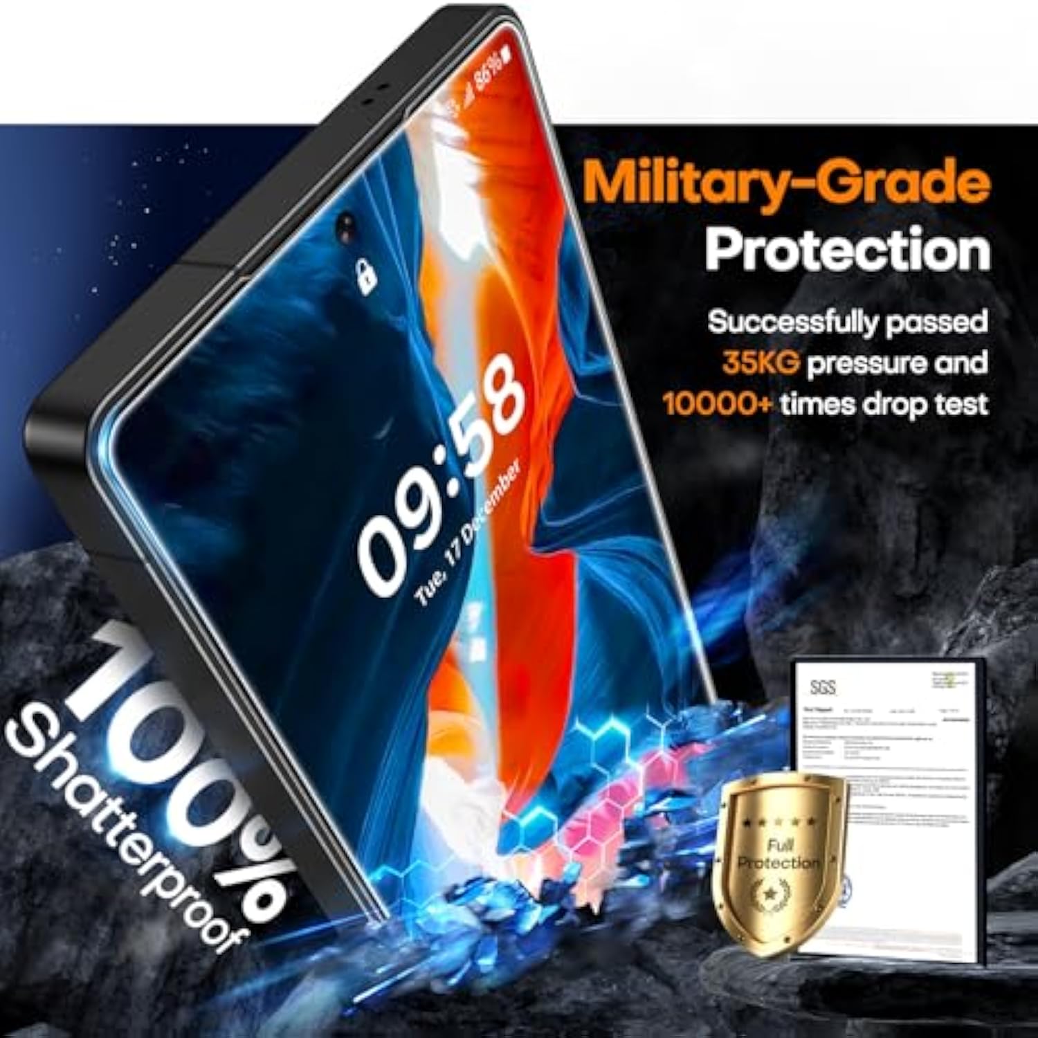 L?k 2 Pack For Samsung Galaxy S25 Ultra Screen Protector Tempered Glass, [Auto Dust Removal] Full Coverage Mil-Grade Shatterproof Film For S25 Ultra 6.9'', 0 Bubble