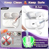 Compatible With Airpods Pro 2Nd Generation 2023(Usb-C),2022(Lightning Cable),1St Gen 2019 Charging Case, Full Drop Protection Auto Pop-Up Lid Design With Cleaner Kit,Black