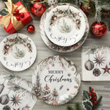 200 Pcs 200 Pcs Christmas Party Supplies Christmas Plates And Napkin Set Xmas Paper Plates Dinnerware Disposable Xmas Dinner Dessert Plate Napkin For 50 Guest Party (Fresh)