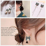 50Pcs Mini Gingham Ribbon Bows Checkered Ribbon Flowers Plaid Ribbon B