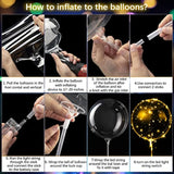 30-Pack LED Bobo Balloons with Warm String Lights Clear Glow Party Decor