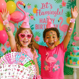 72 Pcs Flamingo Party Favors - 48 Temporary Pre-Cut Tattoos & 24 Slap Bracelets – Party Favors For Boys & Girls, Birthday Goodie Bag Fillers, Baby Shower Gifts, Classroom Rewards