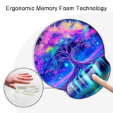 Ergonomic Mouse Pad With Wrist Support,Mouse Pad With Wrist Rest,Relieve Wrist Pain Mousepad Non-Slip Rubber Base,Mouse Pads For Desk,Computers,Laptop,Office,Home,Accessories Tree Of Life