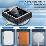 For Samsung Galaxy Z Flip 6 Case Compatible With Magsafe [Hinge Protection? Kickstand][Built-In Screen Protector] 12Ft Military Shockproof Full Body Phone Case For Galaxy Z Flip 6 (Black)