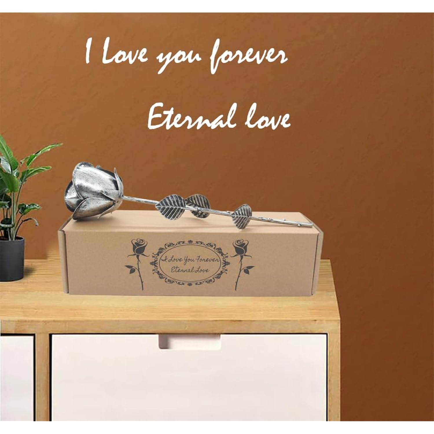 Iron 6Th 11Th Anniversary Steel Gifts Iron For Him/Her Metal Flowers Handcrafted Eternal Rose Birthday Gifts For Women