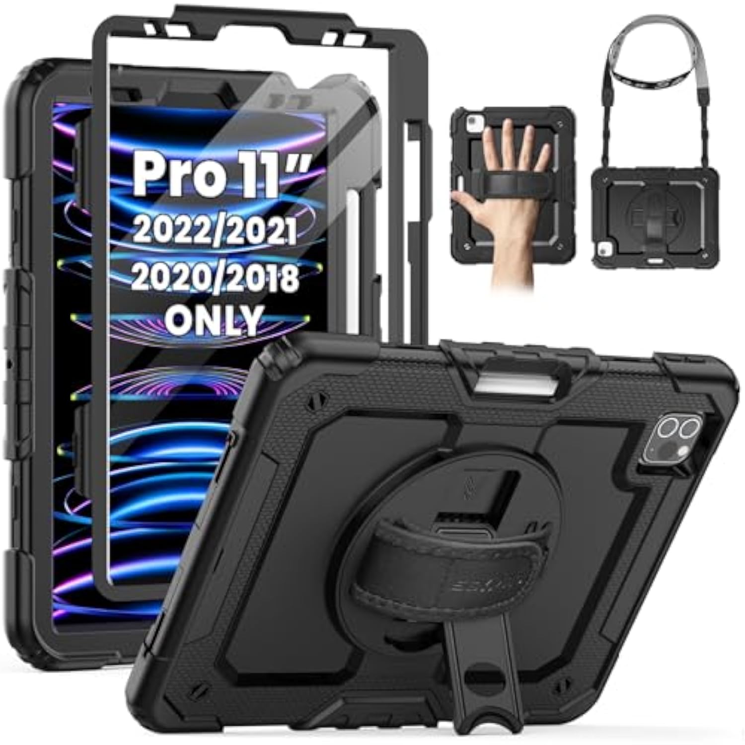 Ipad Pro 11 Case 4Th/ 3Rd/ 2Nd/ 1St Gen (2022/2021/2020/2018), Full-Body Shock