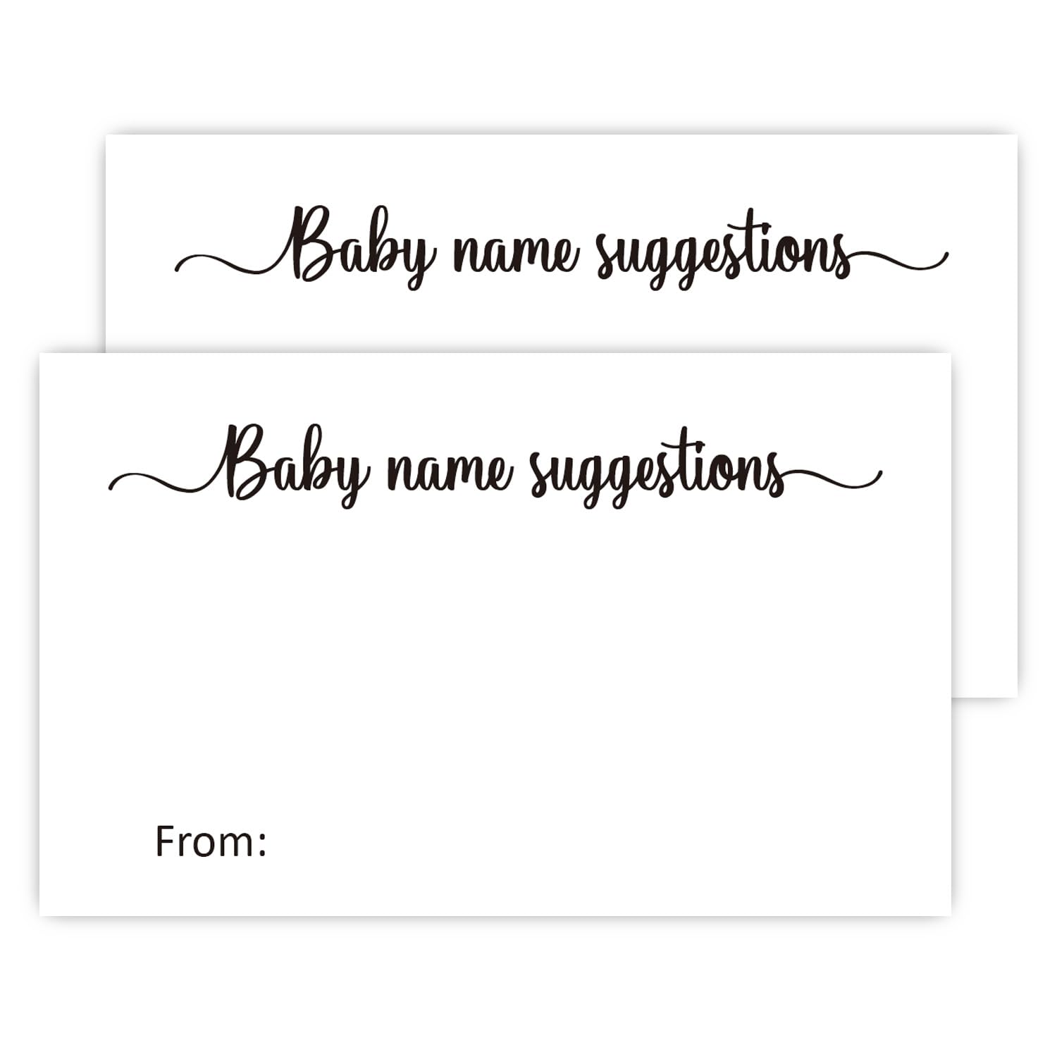 50 Baby Name Suggestion Cards For Baby Shower Games, Baby Showers Gender Reveal Game Cards, Baby Name Cards, Baby Shower Party Decor (3.5" X 2")
