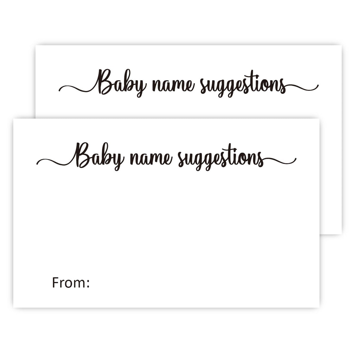 50 Baby Name Suggestion Cards For Baby Shower Games, Baby Showers Gender Reveal Game Cards, Baby Name Cards, Baby Shower Party Decor (3.5" X 2")