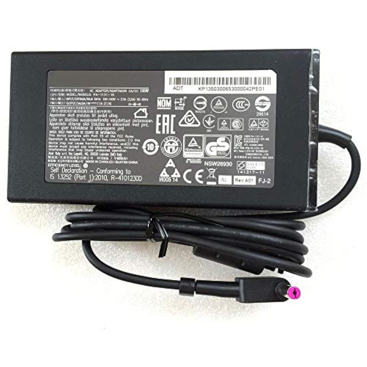 Original 135W 7.1A 5.5X1.7Mm Purple Color Tip Ac Adapter Charger For Acer Aspi