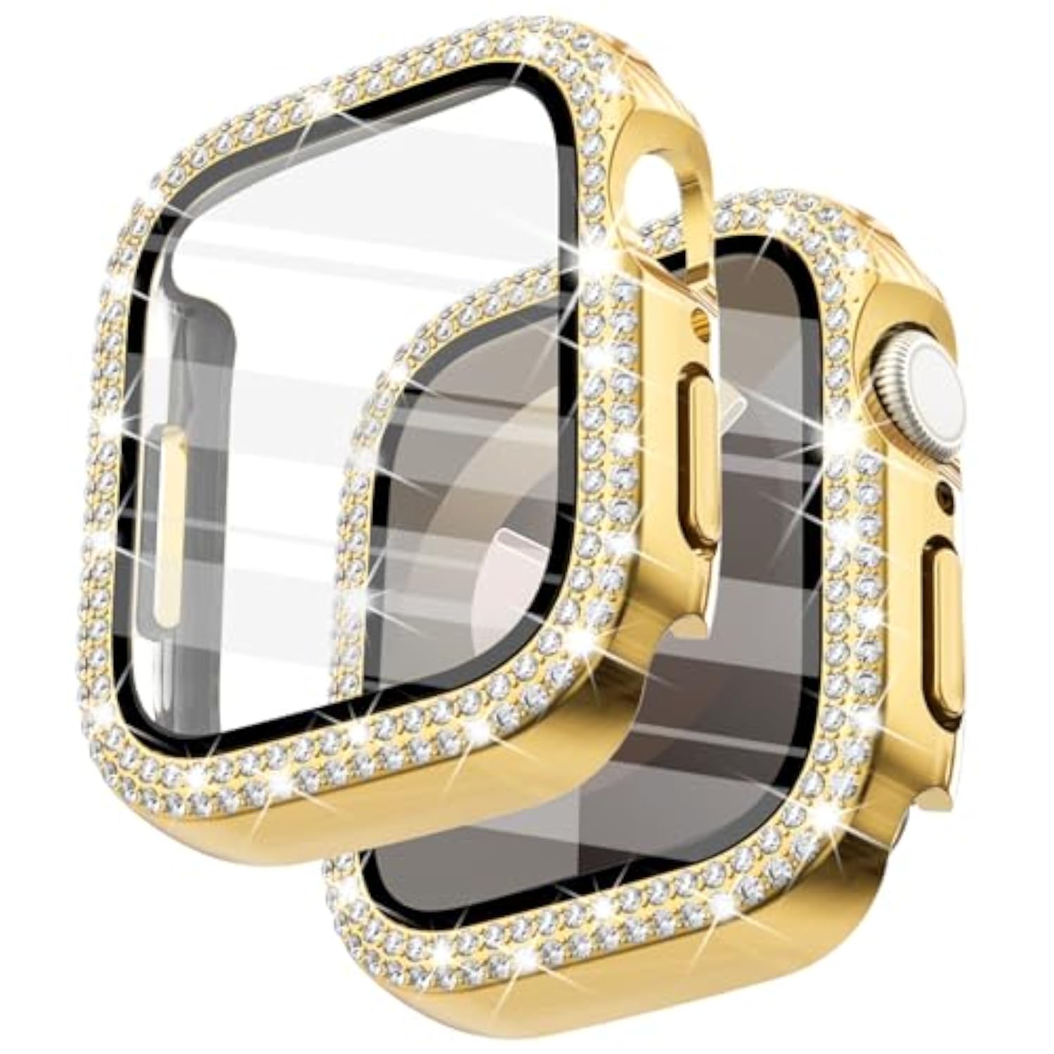 Bling Crystal Diamond Apple Watch Case with Screen Protector for Series 7/8/9 41mm