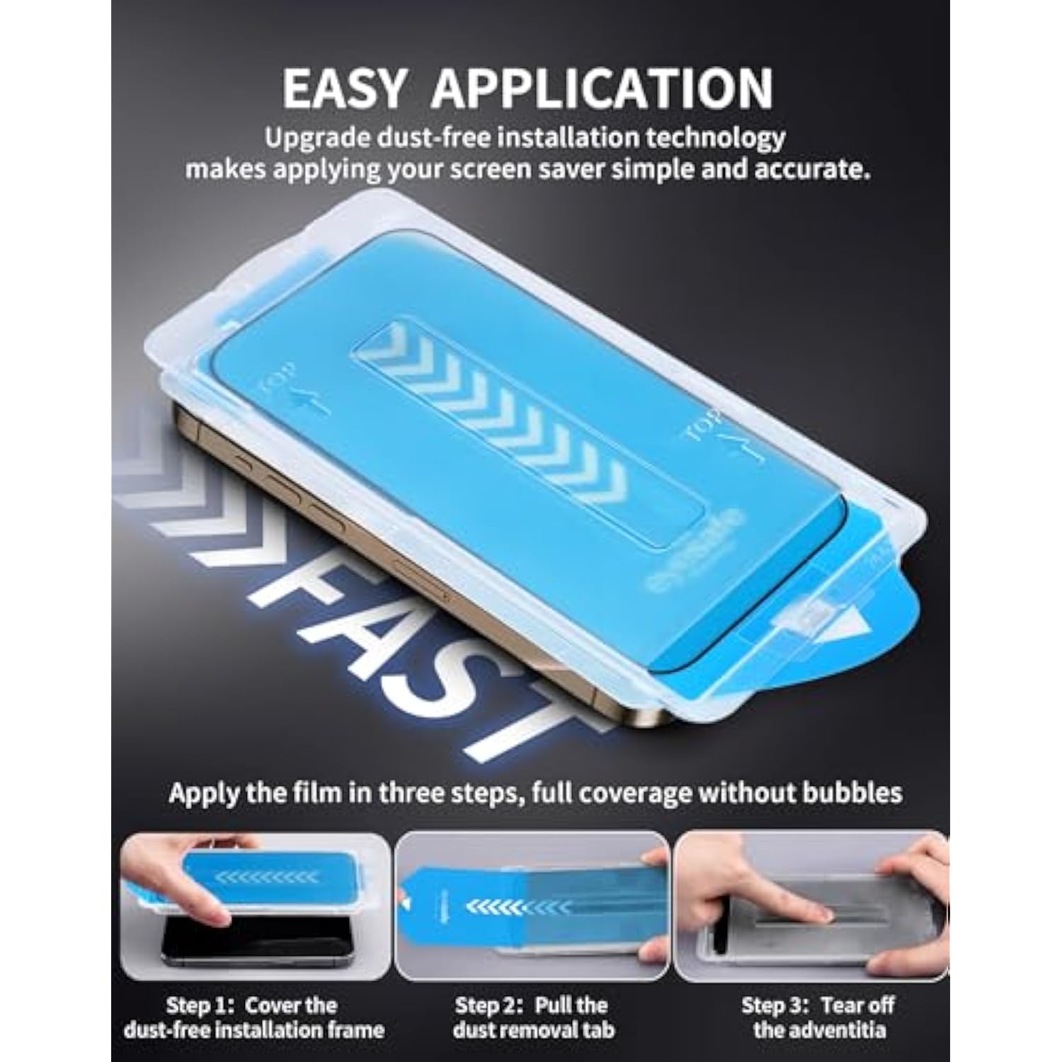 X Bestsuit For Iphone 15 Pro Screen Protector [Blue Light] [Auto-Installation] For Iphone 15Pro 6.1Inch Tempered Glass Anti Blue-Light No Bubble Hd Clear 9H Hardness Anti-Scratch