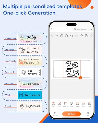 Label Maker Machine With 3 Tapes, D11S Bluetooth Label Maker Waterproof Labels, Portable Mini Label Printer With Various Templates For Home Office School, White