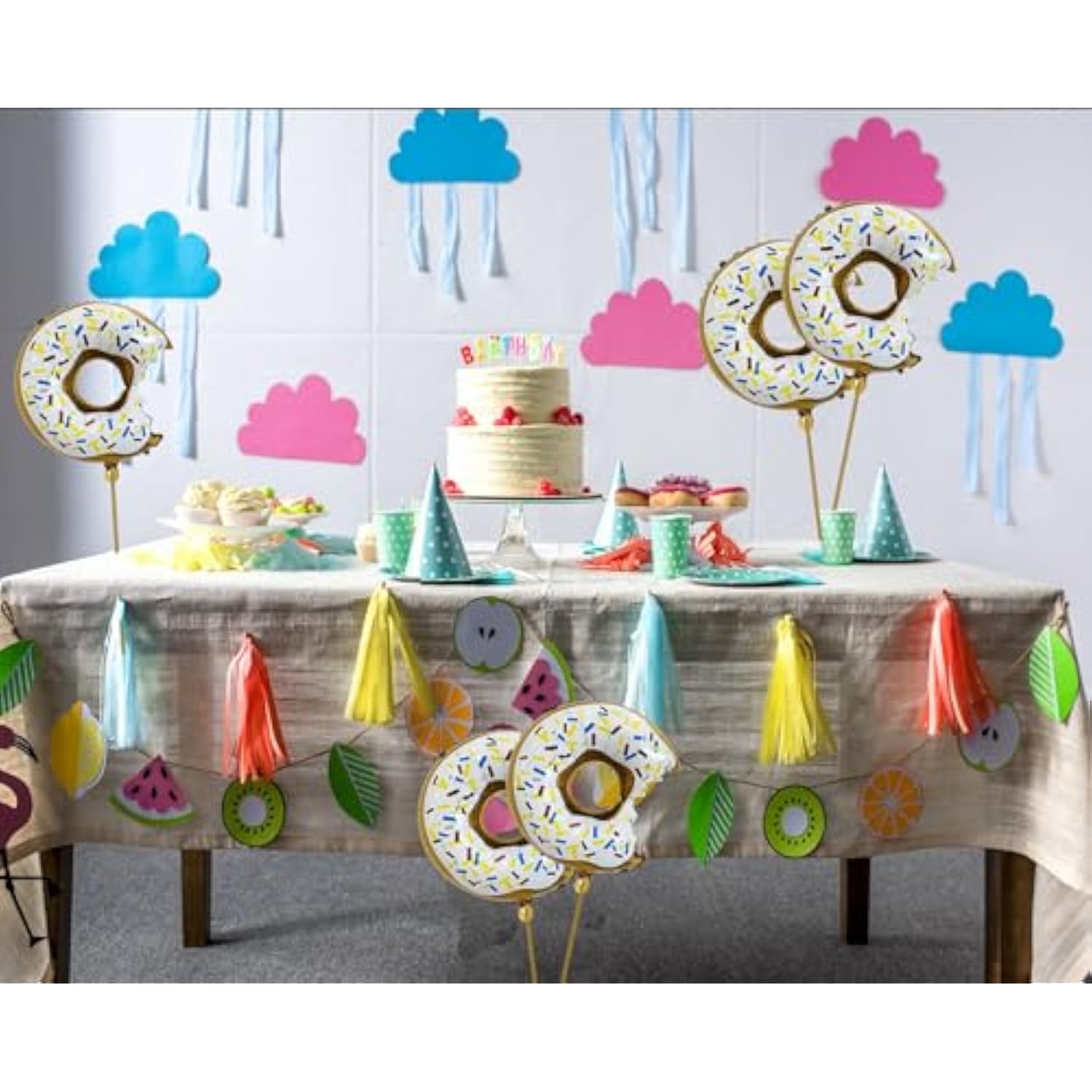 2Pcs Donut Balloon For Birthday Party Decorations Supplies Donut Time