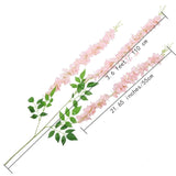 12 Pcs Artificial Wisteria Flowers Garland, 3.6 Ft Silk Fake Flowers Hanging Vine For Indoor Outdoor Home Garden Christmas Wedding Party Decoration (Pink)