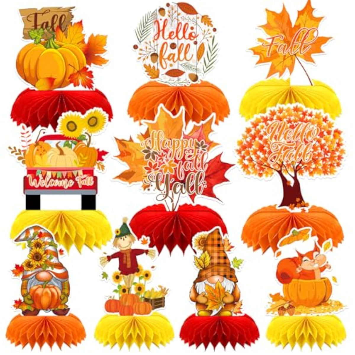 Fall Party Decorations,10 Pcs Fall Table Decorations Centerpieces Fall Table Centerpieces For Thanksgiving Table Decor Fall Autumn Centerpieces For Tables