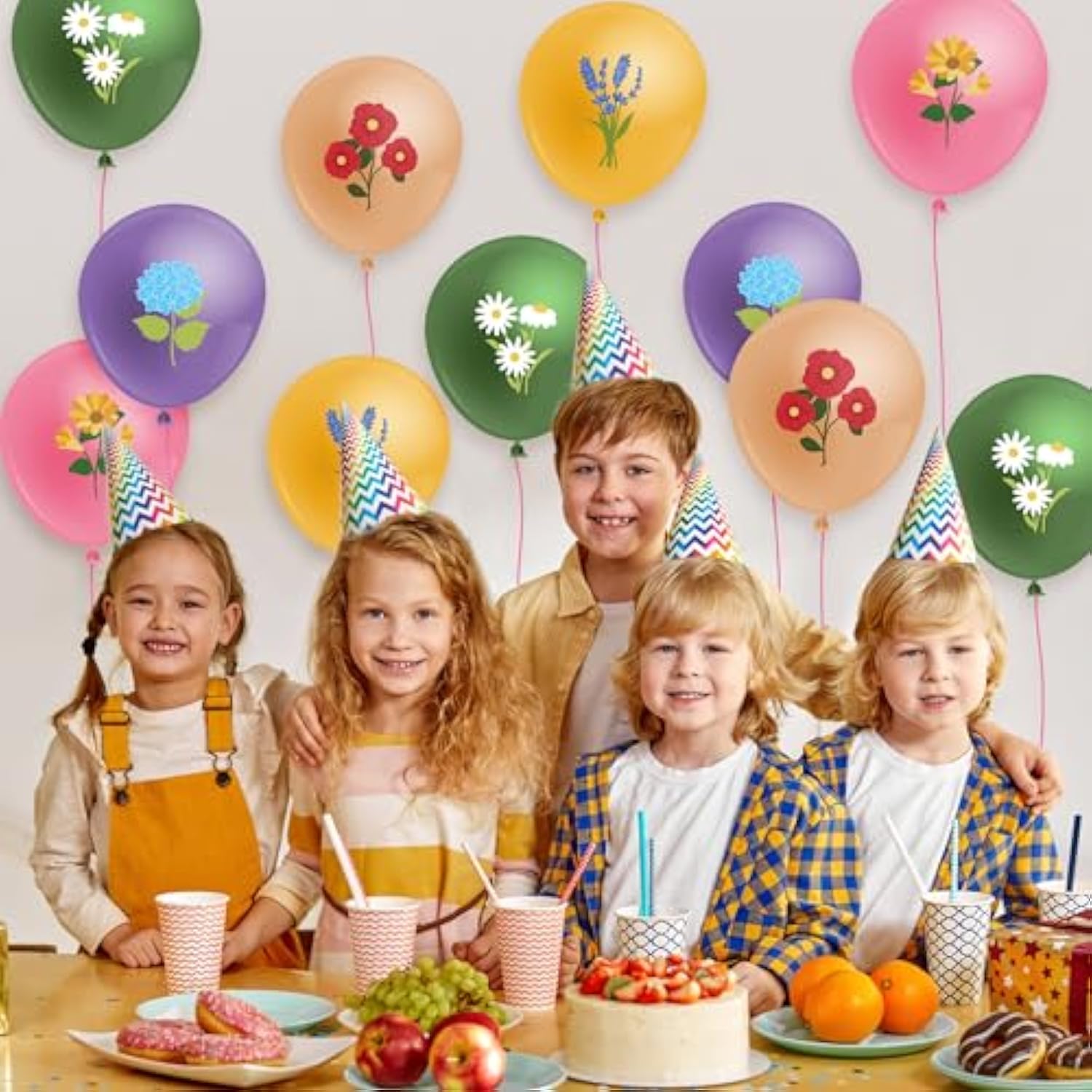 50pcs Wildflower Balloons – Floral Latex Set for Baby Shower & Garden Party