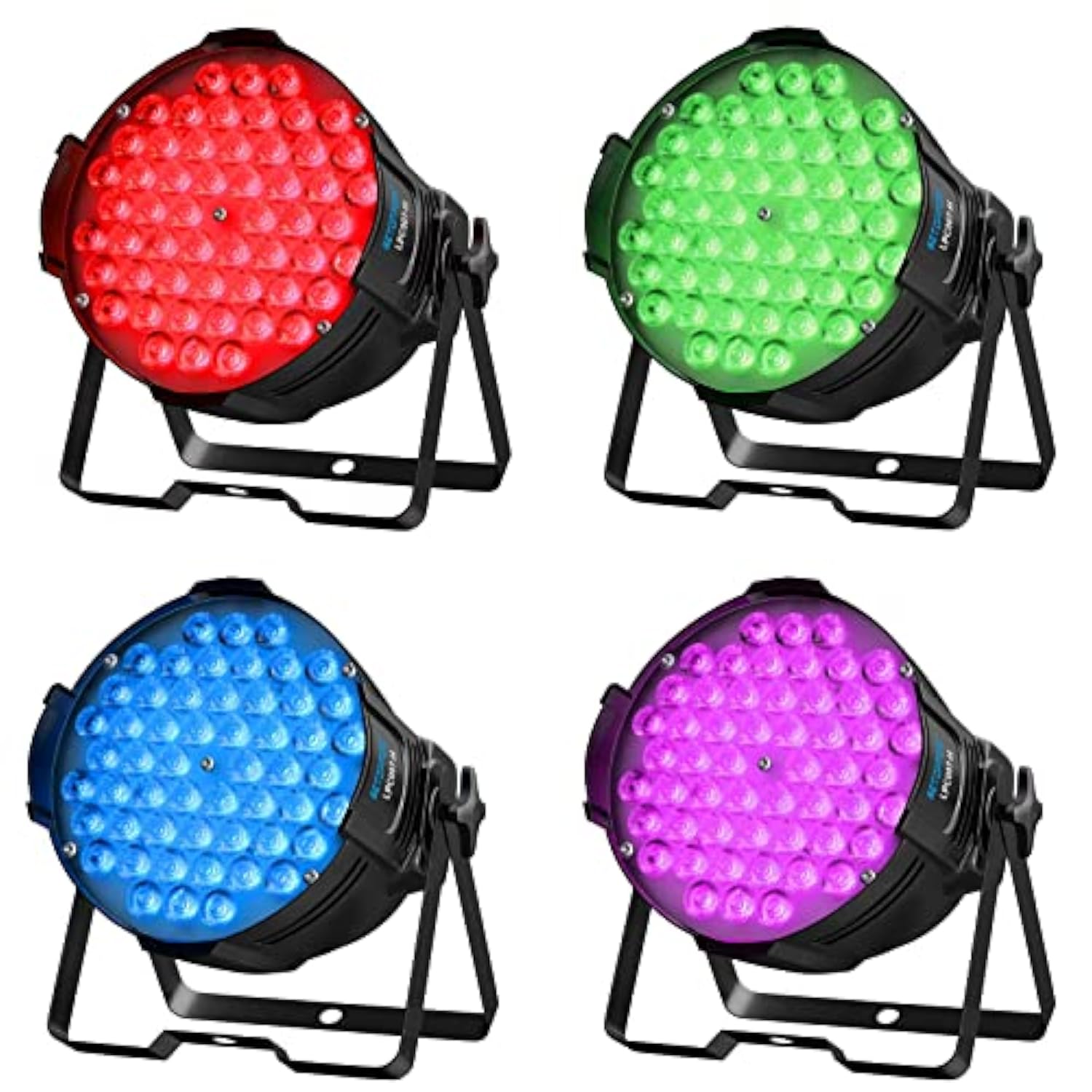 Led Stage Lights, 54X3W Rgb Par Light, Dmx 512 Controller Sound Activated Uplights, Dj Lighting With Daisy Chain, Spotlights, Wash Lights For Stage Performance, Party, Wedding, Club(4 Packs)